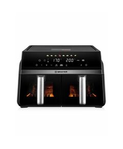 Аэрогриль BRAYER BR2050 2200 Вт, 2 чаши по 5 л, 8 программ, до 200°С, LED-дисплей, таймер, решётка фотографии