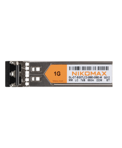 Модуль Nikomax GL-OT-SG07LC2-0850-0850-M SFP, 1.25 Гбит/с, Duplex, 2 ОВ, MM, 2xLC, Tx:850/Rx:850 нм, DDM, 7.5 дБ (до 550 м) фотографии