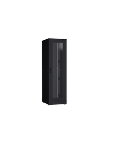 Напольный шкаф Nikomax TFR-426080-GMMM-R2-BK серии TFR-R2 19", 42U, дверь металлическая со стеклом, металлические стенки, Ш600хВ2010хГ800мм, в разобранном виде, черный фотографии
