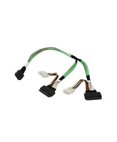 Кабель  HDmSASx2 (SFF-8643) to U.2x2 (SFF-8639) Amphenol 50cm для 2xNVMe дисков [RHS72-1351] фотографии