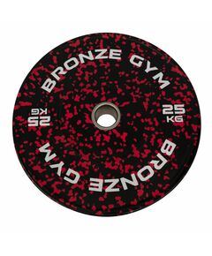 Диск бамперный BRONZE GYM BGBMC25 камуфляж, красный, 25кг фотографии
