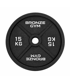 Диск олимпийский BRONZE GYM BGPLCI150 чугунный, 15 кг фотографии