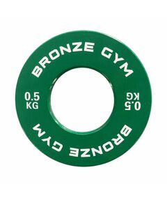 Диск калиброванный BRONZE GYM BGPLCL005 для пауэрлифтинга, зеленый, 0,5 кг фотографии