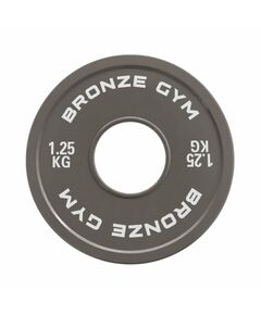 Диск калиброванный BRONZE GYM BGPLCL012 для пауэрлифтинга, серый, 1,25 кг фотографии