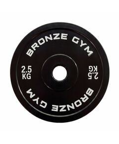 Диск калиброванный BRONZE GYM BGPLCL025 для пауэрлифтинга, черный, 2,5 кг фотографии