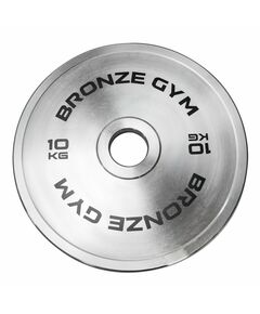Диск олимпийский BRONZE GYM BGPLST100 стальной, 10 кг фотографии