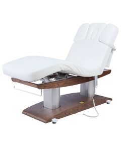 Массажный стол Mizomed MZ 2259H стационарный, с подогревом, белый/коричневый фотографии