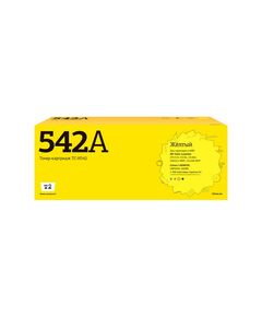 Картридж лазерный T2 TC-H542 для HP Color LaserJet CP1215/CP1515n/CP1518ni/CM1312 MFP/CM1312nfi MFP, Canon i-SENSYS LBP5050/5050N, Cartridge 716Y, 1400 стр., желтый, с чипом, аналог CB542A фотографии