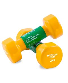 Гантели для аэробики BRONZE GYM BG-FA-VD2 виниловые, 2 кг., пара. фотографии