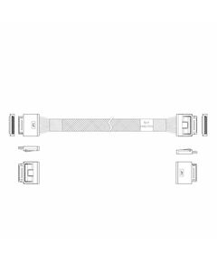 Кабель JPC P5200DR01000-1 Cable OCuLink x8 80P (прямой Straight Type) -TO- OCuLink x8 80P (прямой Straight Type), 85 Ohm, L:100cm фотографии