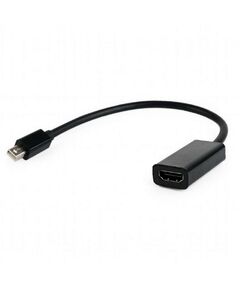 Переходник Cablexpert A-mDPM-HDMIF-02 miniDisplayPort -> HDMI, 20M/19F, кабель 15см, черный, пакет фотографии