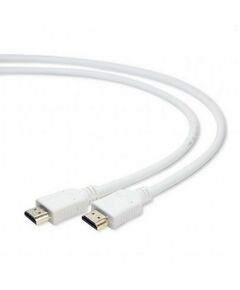 Кабель HDMI Cablexpert CC-HDMI4-W-10 3м, v1.4, 19M/19M, белый, позол.разъемы, экран, пакет фотографии