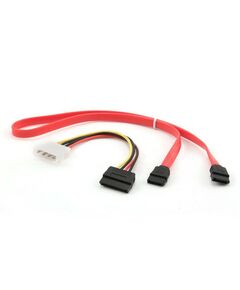 Комплект кабелей SATA Cablexpert CC-SATA-N интерфейсный (48см) 7pin/7pin и питания (15см) 4pin/15pin, медь, пакет фотографии
