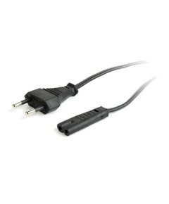 Кабель питания для аудио/видео техники Cablexpert PC-184-VDE-1.8M 1,8м, CEE 7/16 - C7, VDE, 2-pin, 2х0,75, черный, пакет фотографии
