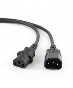 Кабель питания сист.блок-монитор Cablexpert PC-189-1-1.8M 1.8м, C13-C14, Сечение провода 3x1кв.мм., черный, с заземлением фотографии