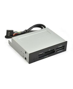 Картридер Exegate CR-415 USB2.0, 3.5", мультиформатный: CF/SD/MMC/MS/MS Duo/MS pro/T flash, черный, металл [EX283581RUS] фотографии