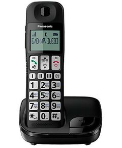 Радиотелефоны DECT: Радиотелефоны Panasonic KX-TGE110RUB Black трубка с ЖК  диспл., DECT фотографии