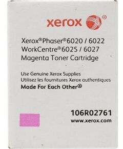 Для Xerox (оригинал): Тонер-картридж XEROX 106R02761 Magenta для Phaser 6020/6022,WorkCentre 6025/6027 фотографии