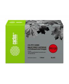 Для Canon (совместимые): Картридж струйный Cactus CS-PFI120BK черный 130 мл для Canon imagePROGRAF TM-200/TM-205/TM-300/TM-305 вес брутто 0.227 кг фотографии