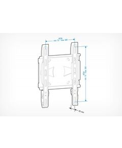 Купить Кронштейн Holder LCDS-5045 19"–40", до 45 кг, Vesa 75х75, 100х100, 200х100, 200х200, 200х300, 300х300 мм., расстояние от стены 20 мм., изображение 2 в интернет-магазине Irkshop.ru