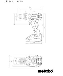 Дрели и шуруповерты: Аккумуляторная дрель-шуруповерт Metabo BS 14.4 [602206540] фотографии