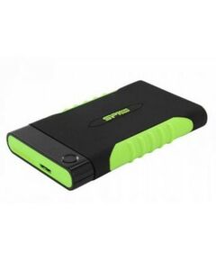 Внешние жесткие диски: Внешний HDD Silicon Power Armor A15 1Tb Black-Green 2.5" USB3.0 RTL [SP010TBPHDA15S3K] фотографии