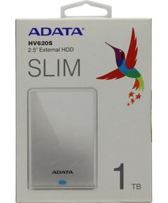 Внешние жесткие диски: Внешний HDD AData 1Tb HV620 Slim USB3.1 2.5" EXT RTL [AHV620S-1TU31-CWH] фотографии
