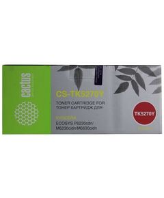 Для Kyocera: Картридж Cactus CS-TK5270Y Yellow для Kyocera Ecosys P6230cdn/M6230cidn/M6630cidn фотографии