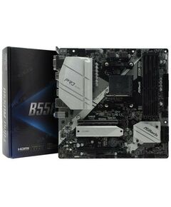 Материнские платы: Материнская плата ASRock B550M PRO4 AM4 <B550> 2xPCI-E Dsub+HDMI+DP GbLAN SATA MicroATX 4DDR4 RTL фотографии