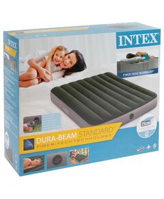 Надувные матрасы: Матрас надувной Intex DURA-BEAM FULL 137 х 191 х 25 см, с насосом на батарейках 6 С [64778] фотографии