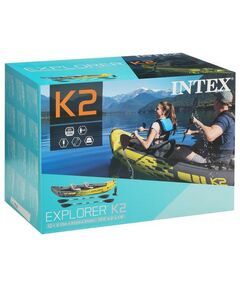 Лодки: Лодка Intex Explorer K2 2 местная, 312 х 91 х 51 см, алюминиевые вёсла 213 см, насос, 2 сиденья, до 180 кг [68307NP] фотографии