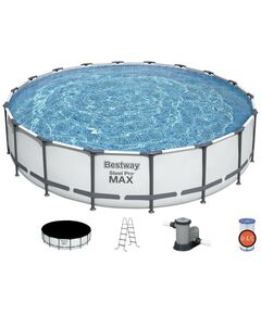 Бассейны: Бассейн каркасный BestWay Steel Pro MAX 549 х 122 см фильтр-насос, лестница, тент [56462] фотографии