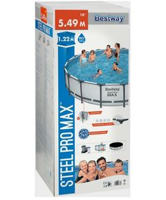 Бассейны: Бассейн каркасный BestWay Steel Pro MAX 549 х 122 см фильтр-насос, лестница, тент [56462] фотографии