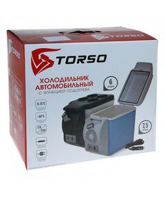 Автомобильные холодильники: Холодильник автомобильный TORSO 6 литров, 12V с функцией подогрева, ЧЕРНО-БЕЛЫЙ фотографии