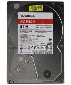 Купить Жёсткий диск Toshiba 4 Tb P300 SATA 6Gb/s 3.5" 5400rpm 128Mb [HDWD240UZSVA] в интернет-магазине Irkshop.ru