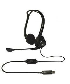 Наушники и гарнитуры: Наушники с микрофоном Logitech PC Headset 960 USB, с регулятором громкости [981-000100] фотографии