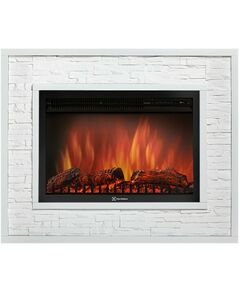 Камины: Портал Firelight Loft 30 WW камень белый, белая эмаль фотографии