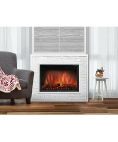 Камины: Портал Firelight Loft 30 WW камень белый, белая эмаль фотографии