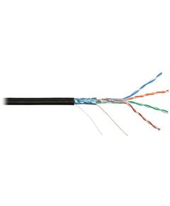 Кабель и разъемы: Кабель Nikolan NKL 2700B-BK F/UTP 4 пары, Кат.5e (Класс D), тест по ISO/IEC, 100МГц, одножильный, BC (чистая медь), 24AWG (0,49мм), внешний, PE до -60С, черный, 305м - гарантия: 1 год фотографии