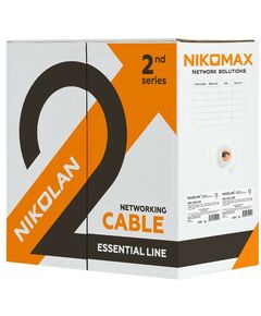 Кабель и разъемы: Кабель Nikolan NKL 2700B-BK F/UTP 4 пары, Кат.5e (Класс D), тест по ISO/IEC, 100МГц, одножильный, BC (чистая медь), 24AWG (0,49мм), внешний, PE до -60С, черный, 305м - гарантия: 1 год фотографии