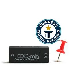Купить Цифровой диктофон Edic-mini Tiny+ B70-75HQ пластик, размер 7*15*37мм, вес 7г, автономность до 12ч, батарейка, изображение 3 в интернет-магазине Irkshop.ru