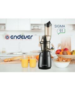 Купить Соковыжималка шнековая Endever Sigma 91 250 Вт, резервуар для сока 1 л, резервуар для мякоти 0.7 л, выход сока до 85%, холодный прессовый отжим, 100% сохранение витаминов, цвет черный, изображение 11 в интернет-магазине Irkshop.ru