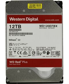 Жесткие диски: Жёсткий диск Western Digital 12 Tb Red Plus SATA 6Gb/s 3.5" 7200rpm 256Mb [WD120EFBX] фотографии