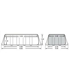 Бассейны: Бассейн каркасный Intex Ultra XTR Frame 549х274х132см песчаный фильтр насос лестница тент подстилка [26356] фотографии