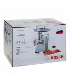 Купить Мясорубка BOSCH MFW66020 600/1800Вт, 3 кг/мин, цвет белый/серый фронт, реверс, ручка для переноски, отсек для хранения дисков, изображение 2 в интернет-магазине Irkshop.ru