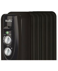 Масляные радиаторы: Масляный радиатор Ballu BOH/CL-07BRN мощность обогрева 1500 Вт, число секций: 7, термостат, колеса для перемещения, цвет черный фотографии