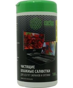 Чистящие средства: Влажные салфетки для техники Cactus CS-T1001 100шт фотографии