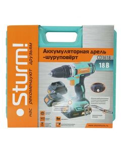 Купить Дрель-шуруповерт аккумуляторная Sturm! CD3618 18 В, 2.0 Ач, 30 Нм, изображение 8 в интернет-магазине Irkshop.ru