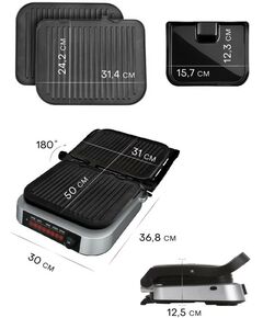 Фритюрницы, грили: Гриль электрический Pioneer GR1020E 2100 Вт, 7 программ фотографии