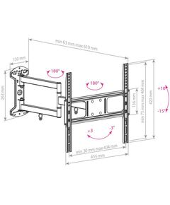 Купить Кронштейн для ТВ ARM Media LCD-415 black 24"-55", VESA 400x400 мм, изображение 4 в интернет-магазине Irkshop.ru